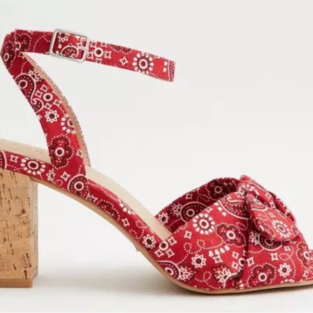 Torrid Red Patterned Block Heel